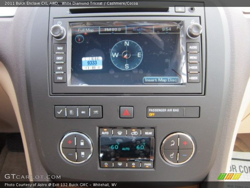 White Diamond Tricoat / Cashmere/Cocoa 2011 Buick Enclave CXL AWD