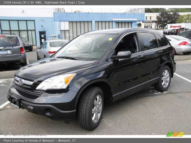 Nighthawk Black Pearl / Gray 2008 Honda CR-V EX 4WD