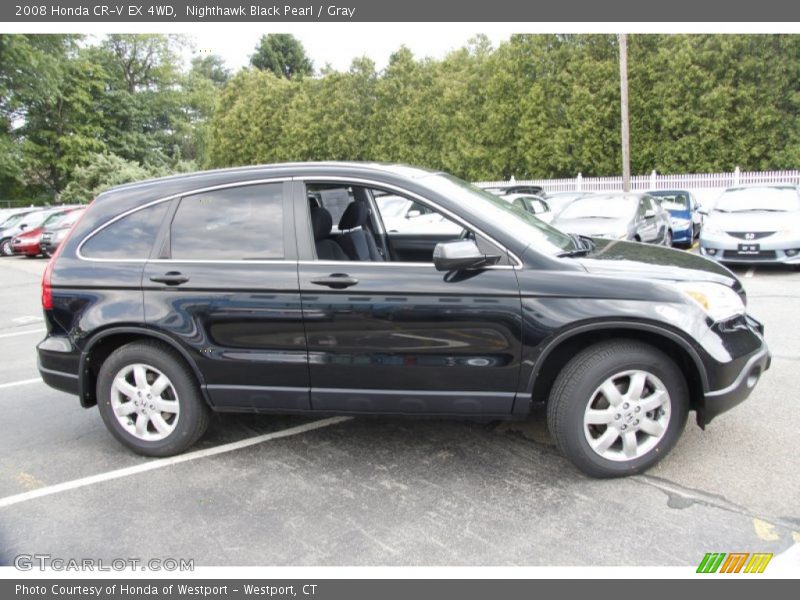 Nighthawk Black Pearl / Gray 2008 Honda CR-V EX 4WD