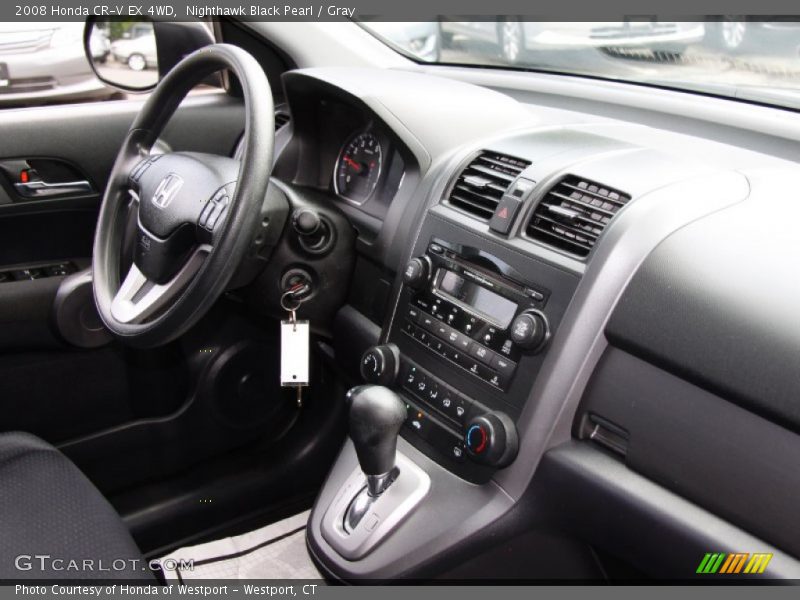 Nighthawk Black Pearl / Gray 2008 Honda CR-V EX 4WD