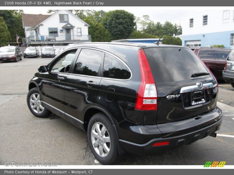 Nighthawk Black Pearl / Gray 2008 Honda CR-V EX 4WD