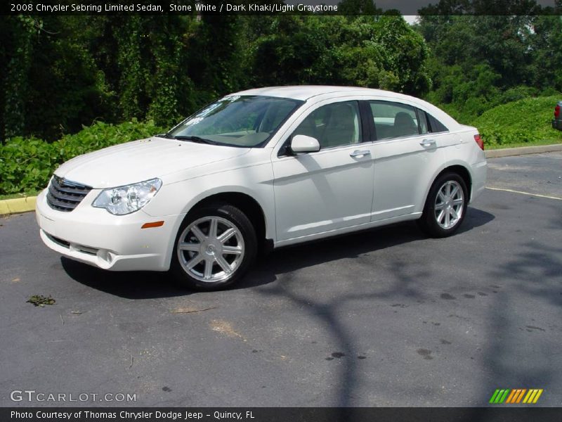 Stone White / Dark Khaki/Light Graystone 2008 Chrysler Sebring Limited Sedan