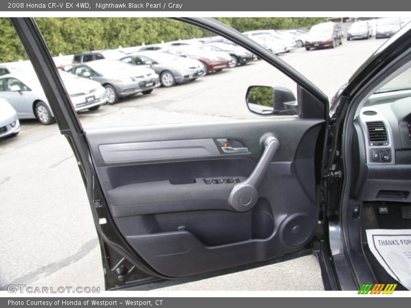 Nighthawk Black Pearl / Gray 2008 Honda CR-V EX 4WD