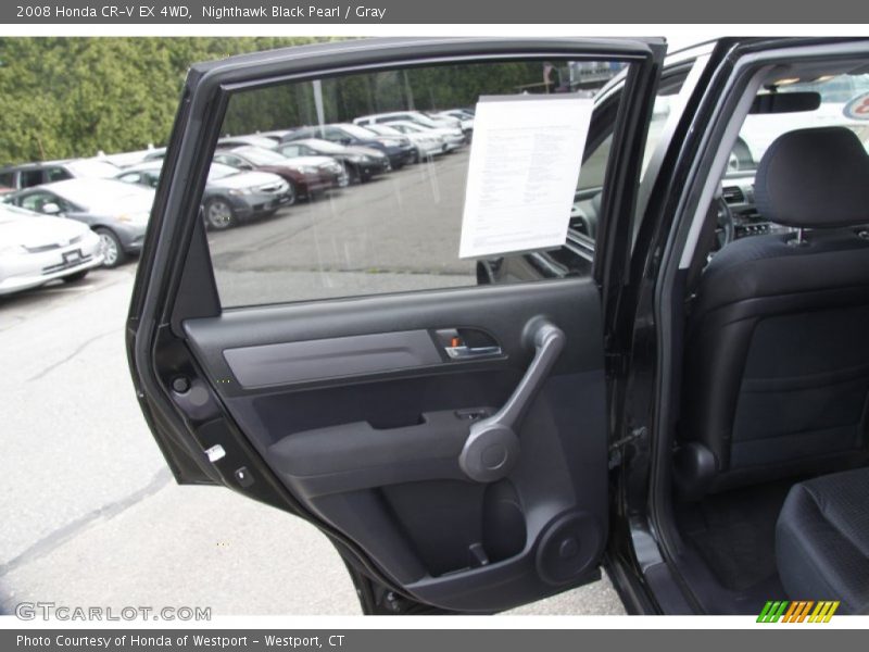 Nighthawk Black Pearl / Gray 2008 Honda CR-V EX 4WD