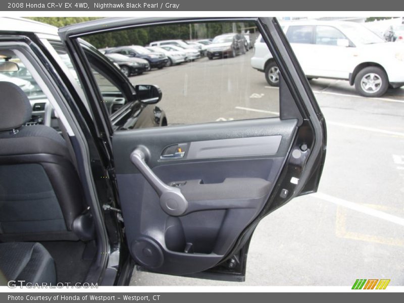Nighthawk Black Pearl / Gray 2008 Honda CR-V EX 4WD