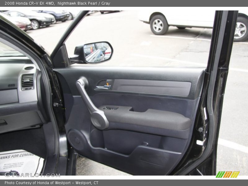 Nighthawk Black Pearl / Gray 2008 Honda CR-V EX 4WD