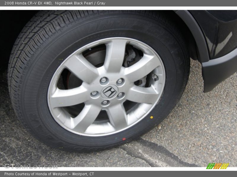 Nighthawk Black Pearl / Gray 2008 Honda CR-V EX 4WD