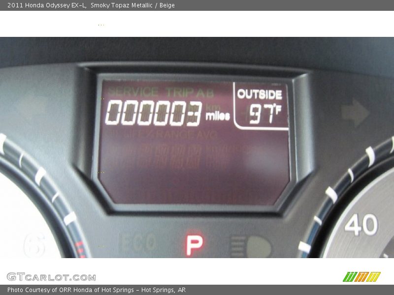 Smoky Topaz Metallic / Beige 2011 Honda Odyssey EX-L