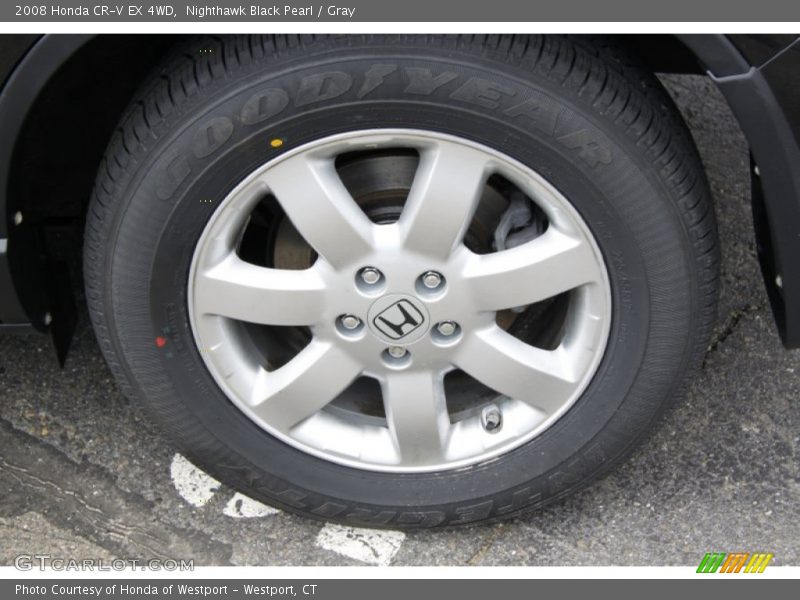 Nighthawk Black Pearl / Gray 2008 Honda CR-V EX 4WD