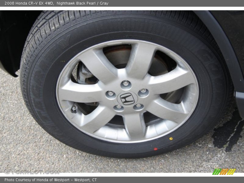 Nighthawk Black Pearl / Gray 2008 Honda CR-V EX 4WD