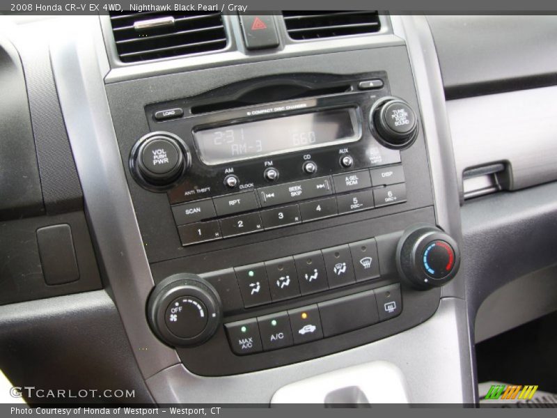 Nighthawk Black Pearl / Gray 2008 Honda CR-V EX 4WD