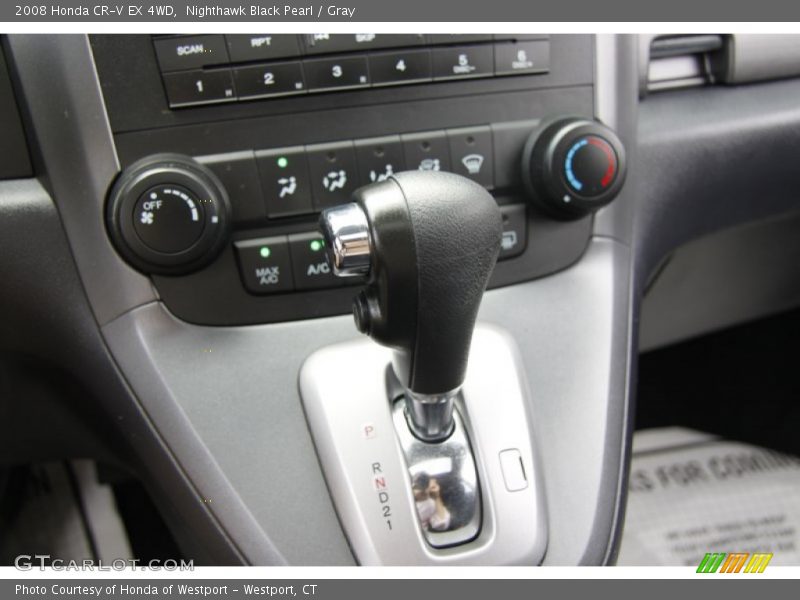 Nighthawk Black Pearl / Gray 2008 Honda CR-V EX 4WD