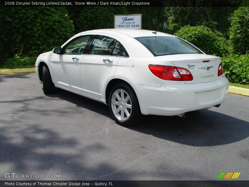 Stone White / Dark Khaki/Light Graystone 2008 Chrysler Sebring Limited Sedan