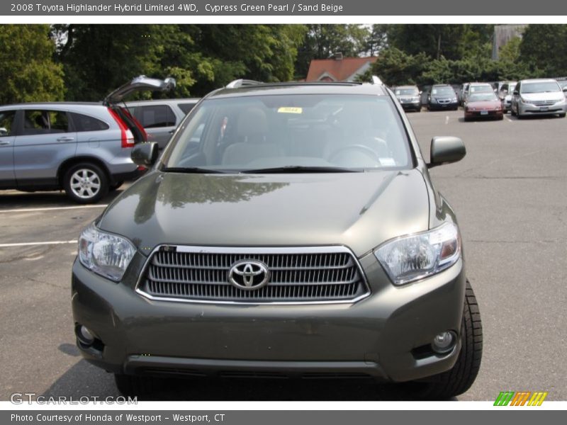 Cypress Green Pearl / Sand Beige 2008 Toyota Highlander Hybrid Limited 4WD
