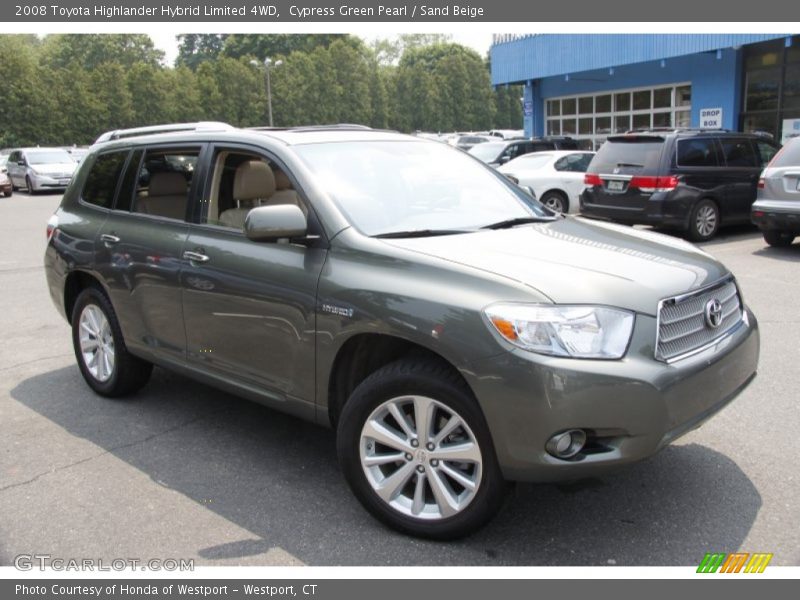 Cypress Green Pearl / Sand Beige 2008 Toyota Highlander Hybrid Limited 4WD