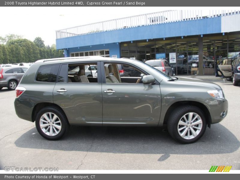 Cypress Green Pearl / Sand Beige 2008 Toyota Highlander Hybrid Limited 4WD