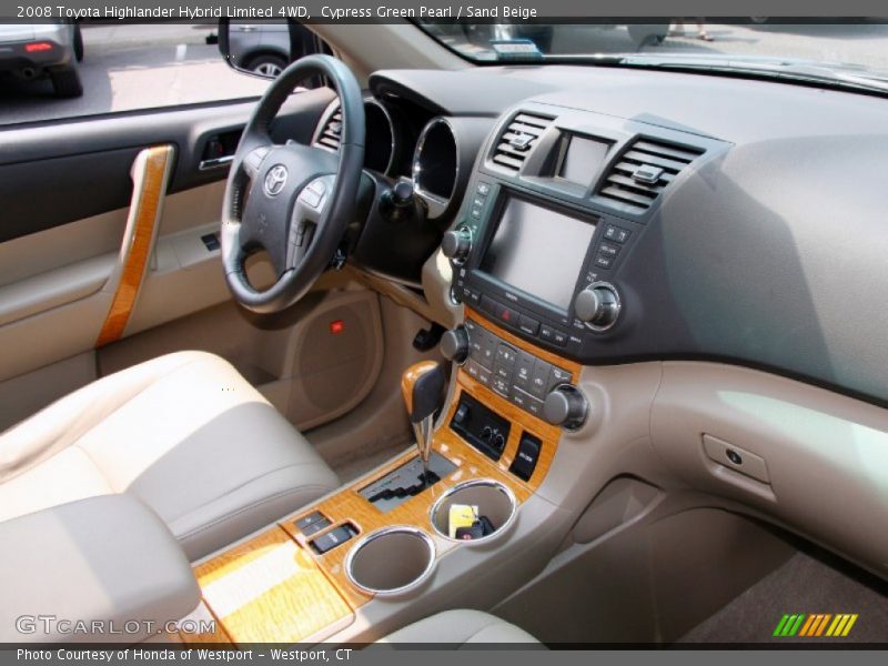 Cypress Green Pearl / Sand Beige 2008 Toyota Highlander Hybrid Limited 4WD