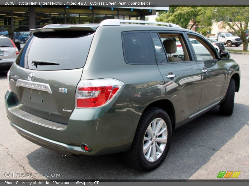 Cypress Green Pearl / Sand Beige 2008 Toyota Highlander Hybrid Limited 4WD