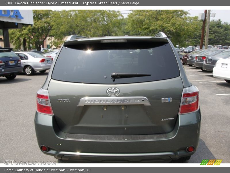 Cypress Green Pearl / Sand Beige 2008 Toyota Highlander Hybrid Limited 4WD