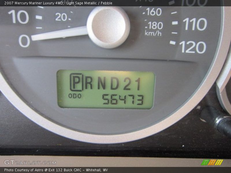 Light Sage Metallic / Pebble 2007 Mercury Mariner Luxury 4WD