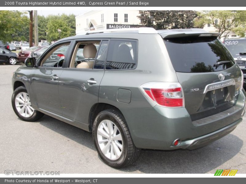 Cypress Green Pearl / Sand Beige 2008 Toyota Highlander Hybrid Limited 4WD