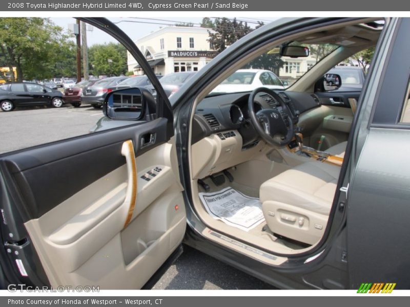Cypress Green Pearl / Sand Beige 2008 Toyota Highlander Hybrid Limited 4WD