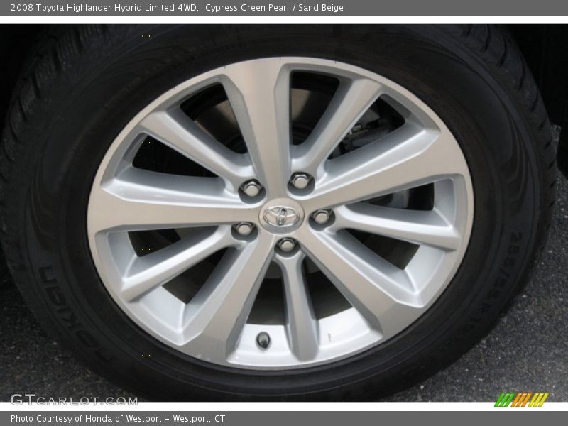 Cypress Green Pearl / Sand Beige 2008 Toyota Highlander Hybrid Limited 4WD