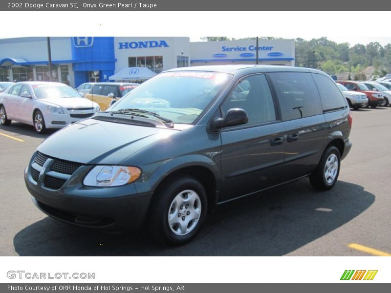 Onyx Green Pearl / Taupe 2002 Dodge Caravan SE