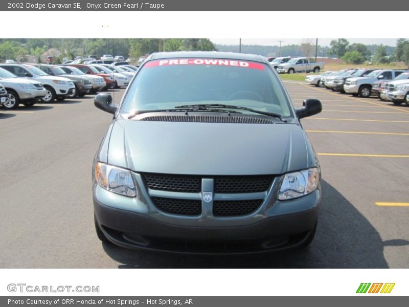 Onyx Green Pearl / Taupe 2002 Dodge Caravan SE