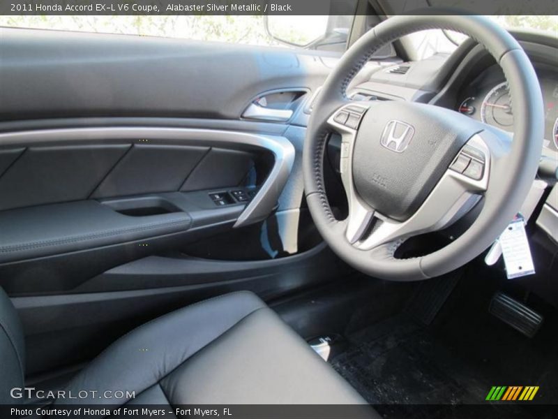 Alabaster Silver Metallic / Black 2011 Honda Accord EX-L V6 Coupe