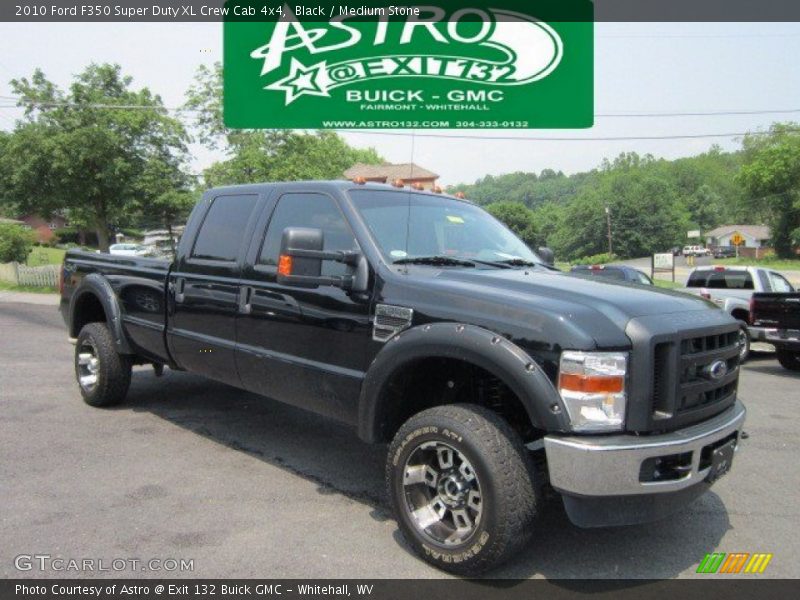 Black / Medium Stone 2010 Ford F350 Super Duty XL Crew Cab 4x4