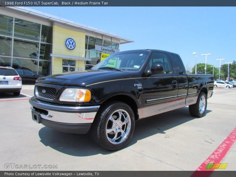 Black / Medium Prairie Tan 1998 Ford F150 XLT SuperCab