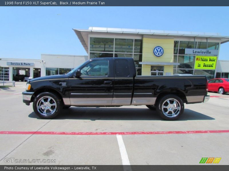 Black / Medium Prairie Tan 1998 Ford F150 XLT SuperCab