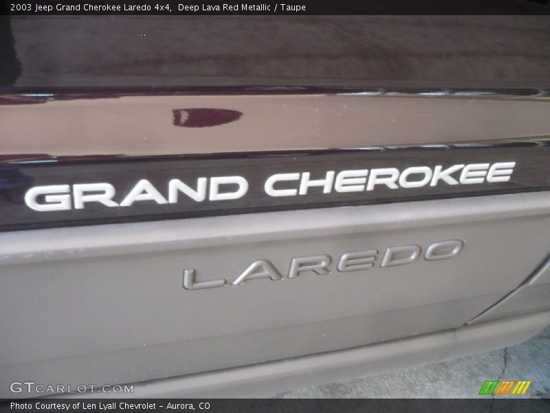 Deep Lava Red Metallic / Taupe 2003 Jeep Grand Cherokee Laredo 4x4