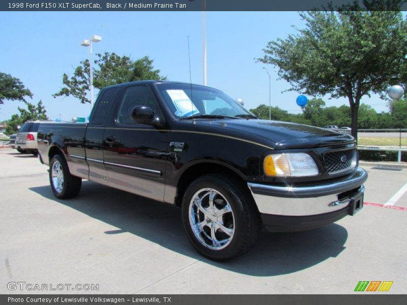Black / Medium Prairie Tan 1998 Ford F150 XLT SuperCab