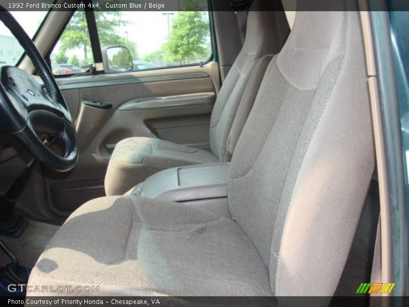  1992 Bronco Custom 4x4 Beige Interior
