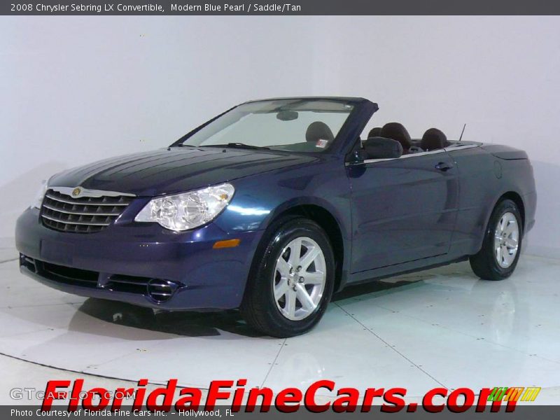 Modern Blue Pearl / Saddle/Tan 2008 Chrysler Sebring LX Convertible
