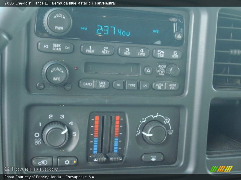 Bermuda Blue Metallic / Tan/Neutral 2005 Chevrolet Tahoe LS