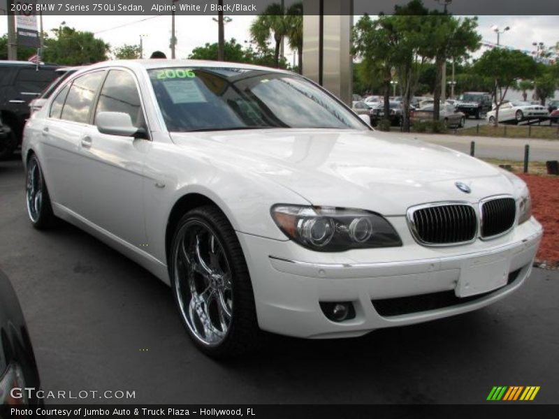 Alpine White / Black/Black 2006 BMW 7 Series 750Li Sedan