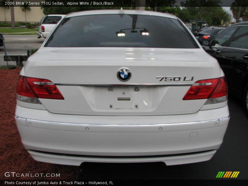 Alpine White / Black/Black 2006 BMW 7 Series 750Li Sedan