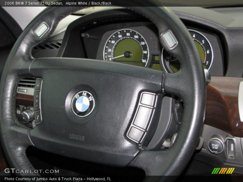 Alpine White / Black/Black 2006 BMW 7 Series 750Li Sedan