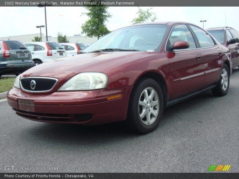 Matador Red Metallic / Medium Parchment 2002 Mercury Sable GS Sedan