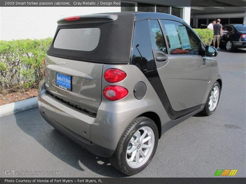 Gray Metallic / Design Red 2009 Smart fortwo passion cabriolet
