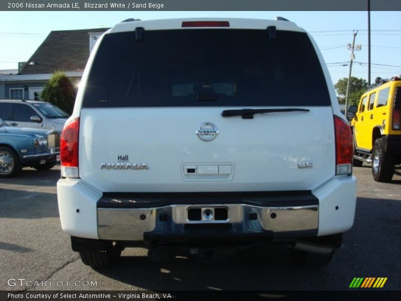 Blizzard White / Sand Beige 2006 Nissan Armada LE