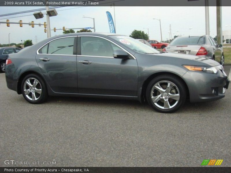 Polished Metal Metallic / Taupe 2009 Acura TSX Sedan