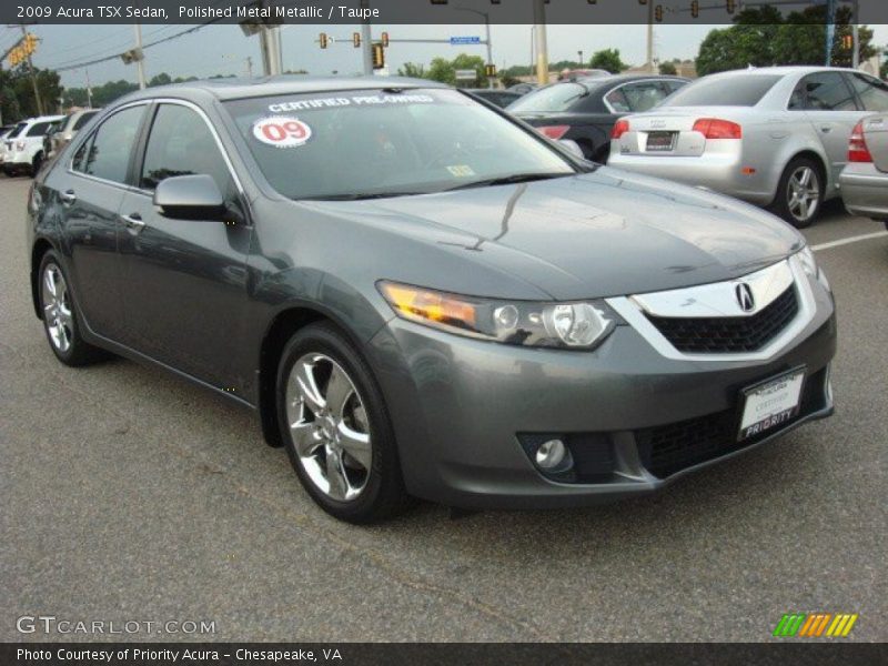 Polished Metal Metallic / Taupe 2009 Acura TSX Sedan