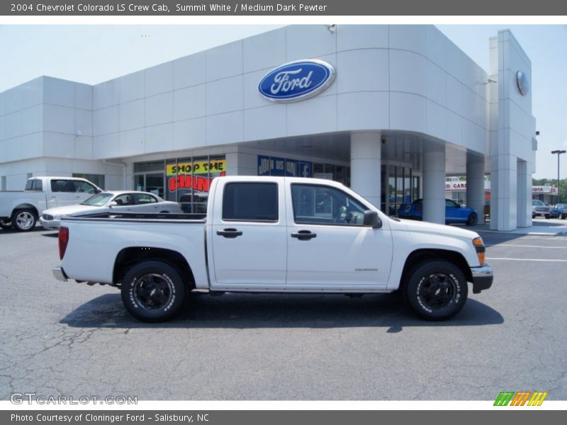 Summit White / Medium Dark Pewter 2004 Chevrolet Colorado LS Crew Cab