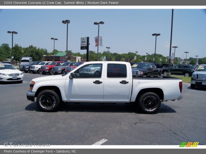 Summit White / Medium Dark Pewter 2004 Chevrolet Colorado LS Crew Cab