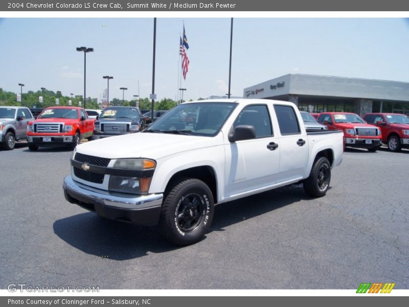 Summit White / Medium Dark Pewter 2004 Chevrolet Colorado LS Crew Cab