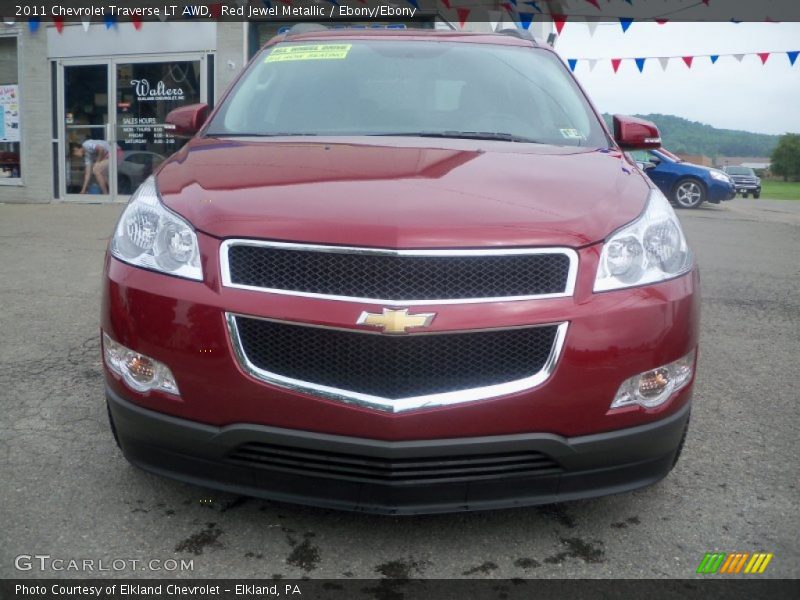 Red Jewel Metallic / Ebony/Ebony 2011 Chevrolet Traverse LT AWD